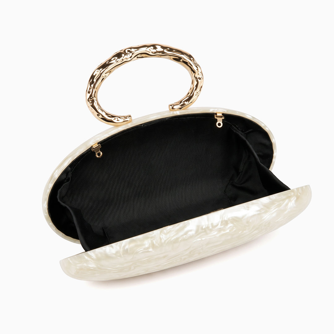 Rossana Acrylic Oval Clutch