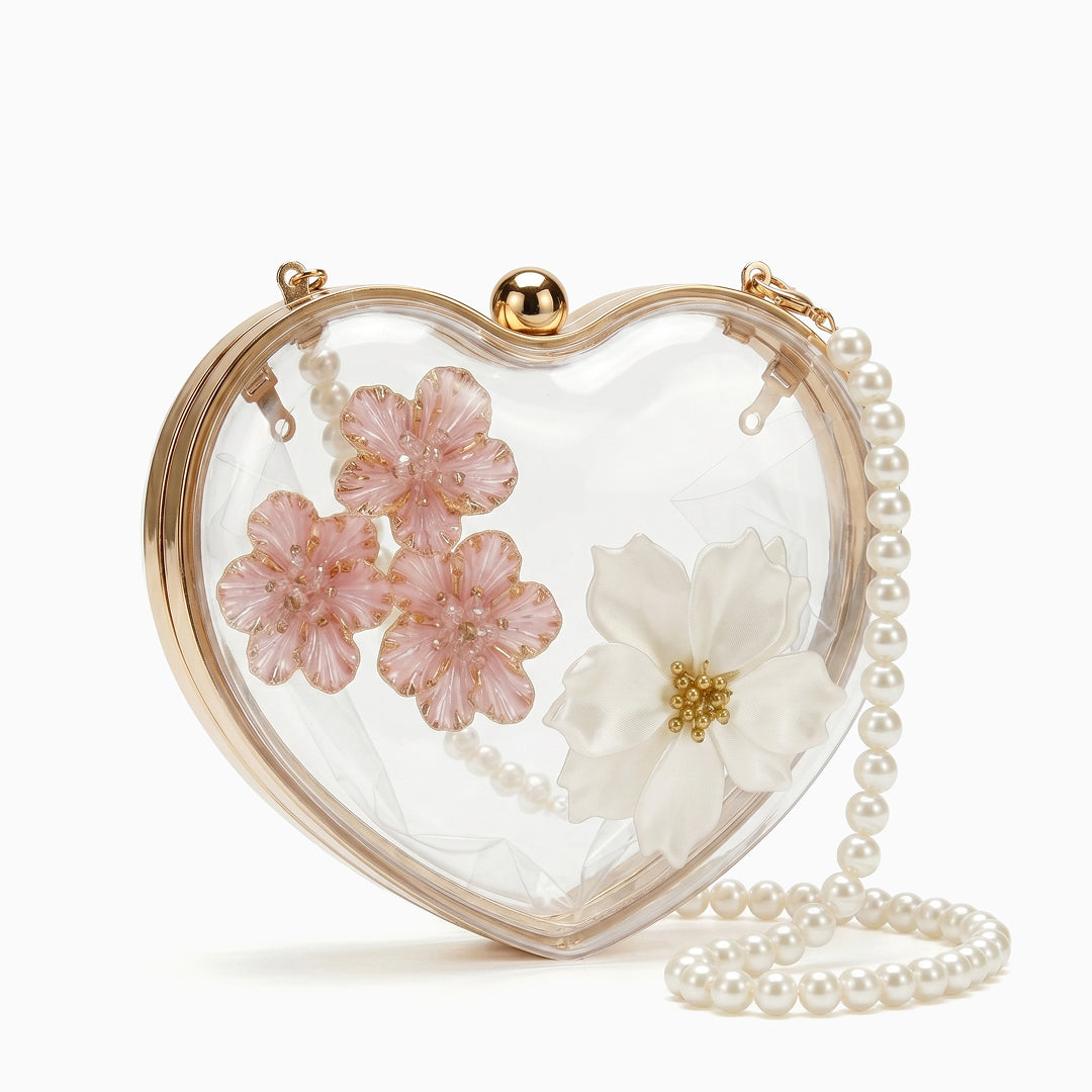 Amara Heart Floral Clutch