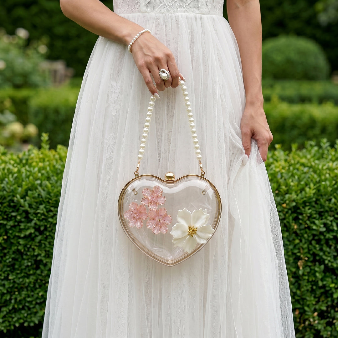 Amara Heart Floral Clutch