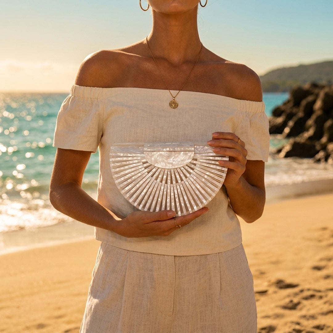 Halo Sunburst Acrylic Clutch