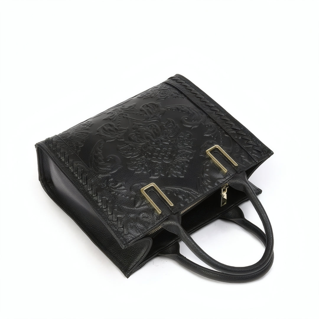 Fiorenza Embossed Medium Tote Bag