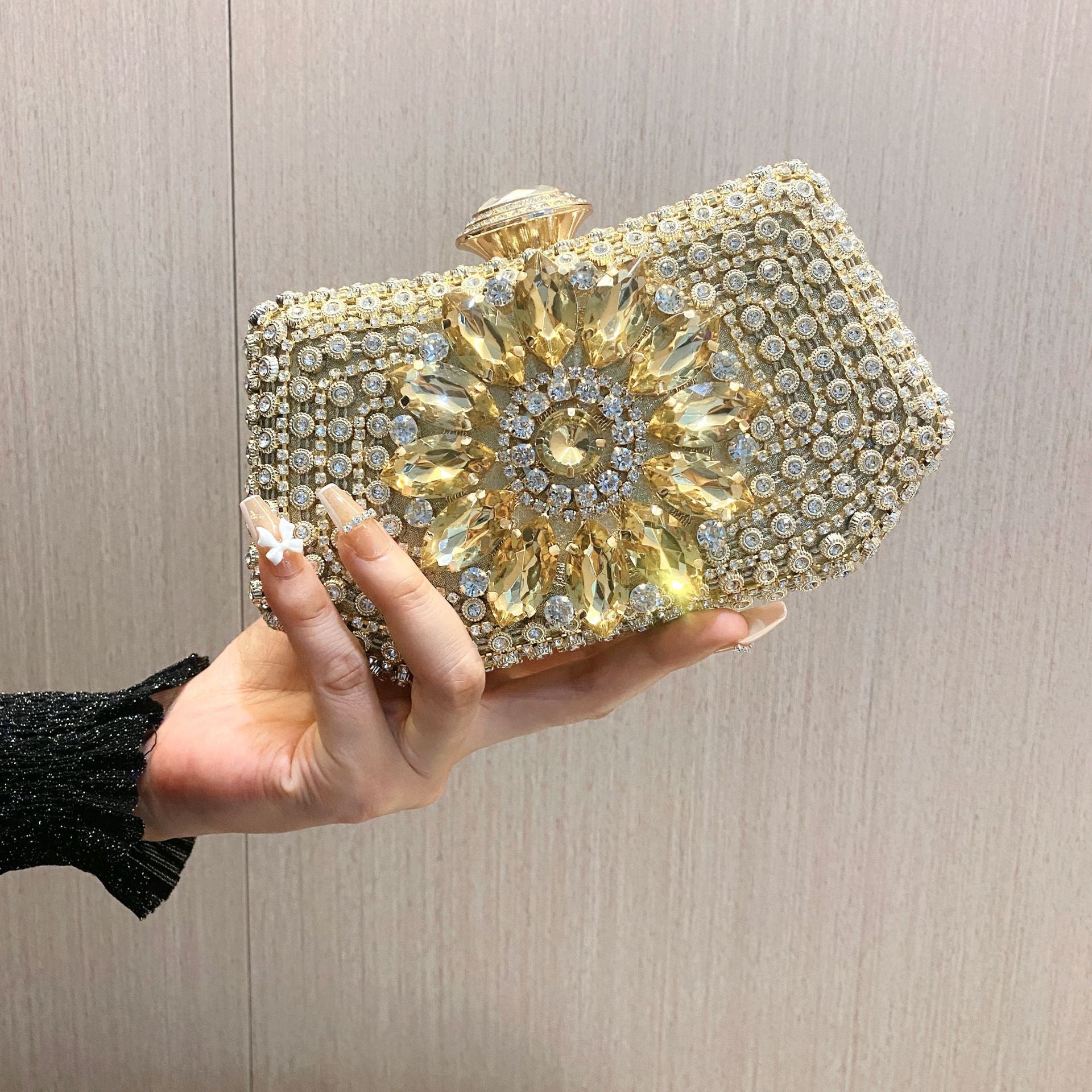 Velma Sparkling Diamond Clutch Bag