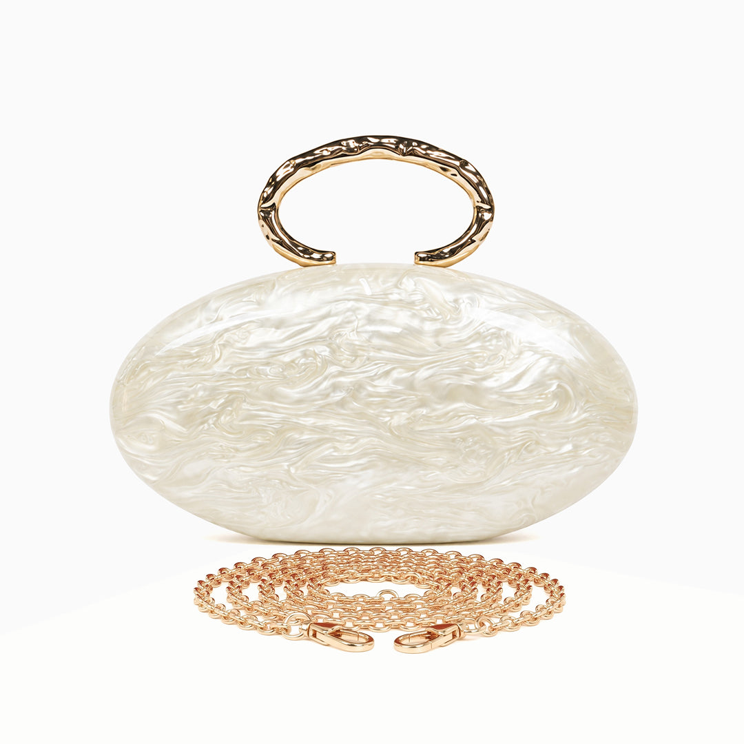 Rossana Acrylic Oval Clutch