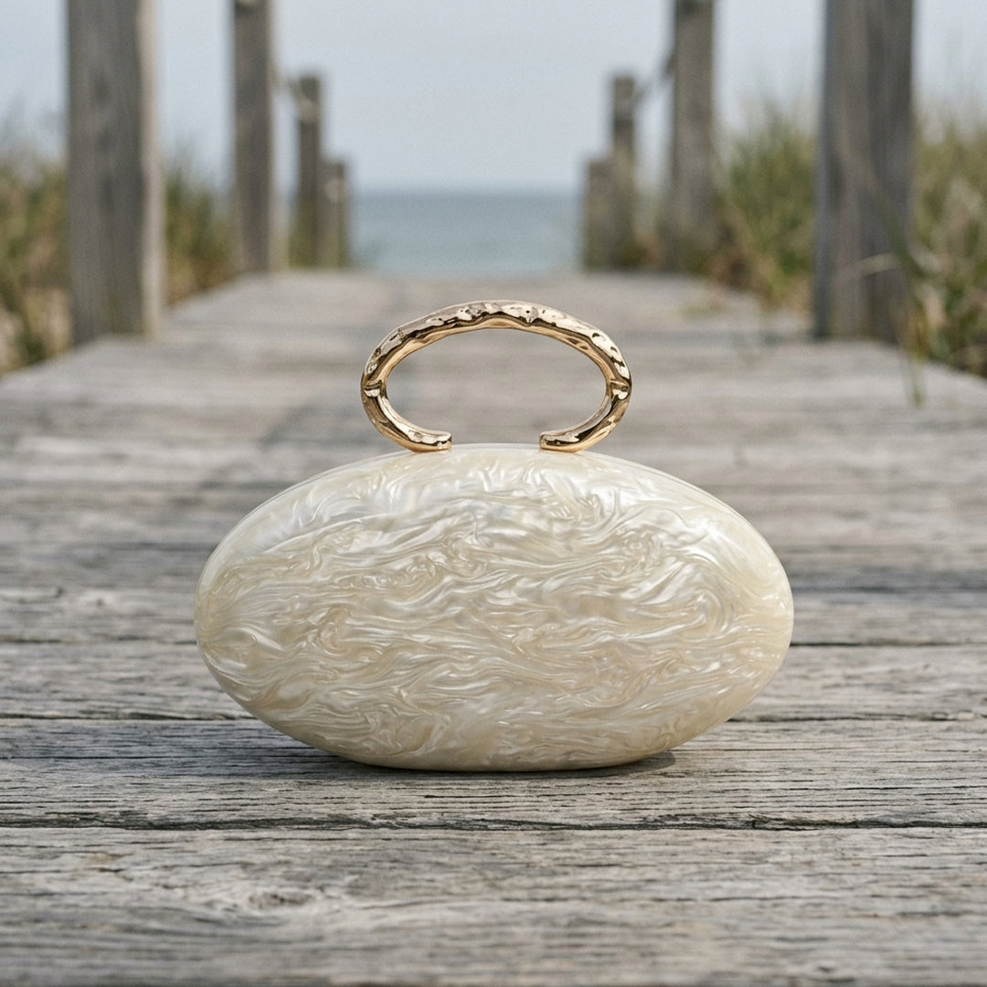 Rossana Acrylic Oval Clutch