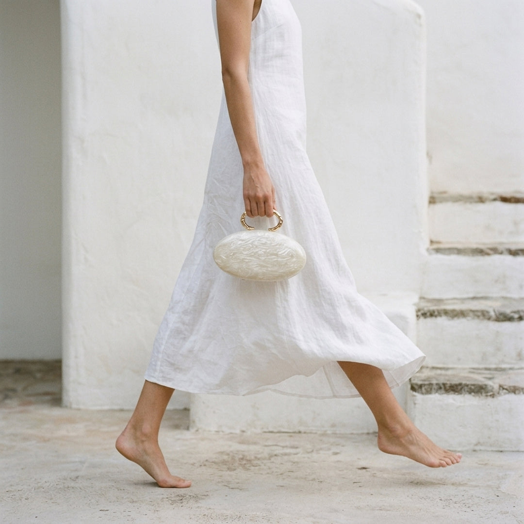 Rossana Acrylic Oval Clutch