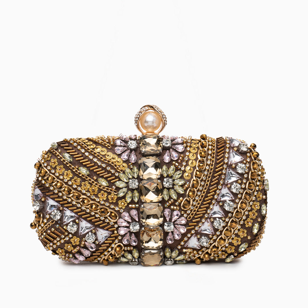 Cynthia Clutch Bag mit Perlenstickerei