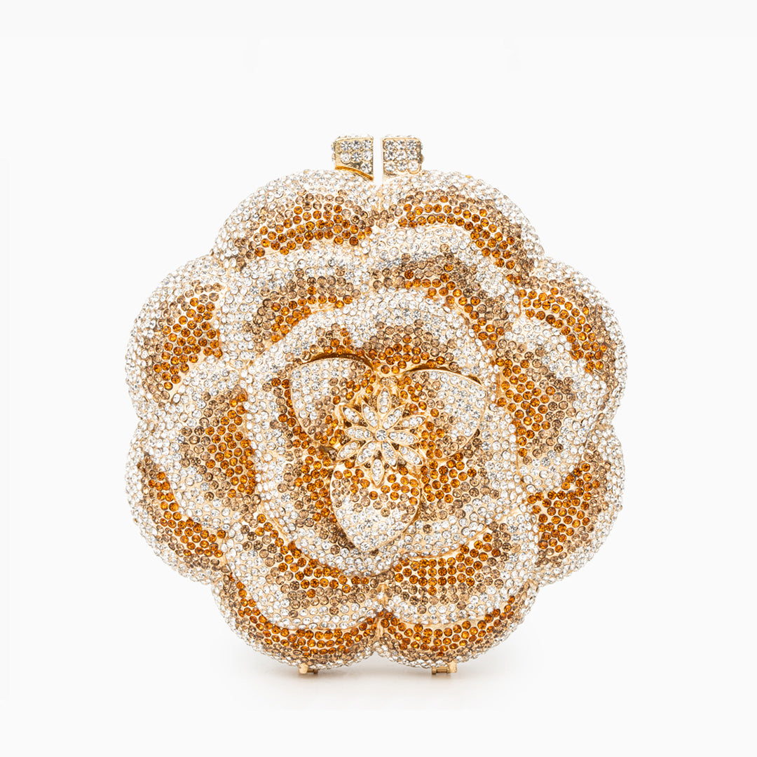 Jeline Flower Clutch Tasche - Gold