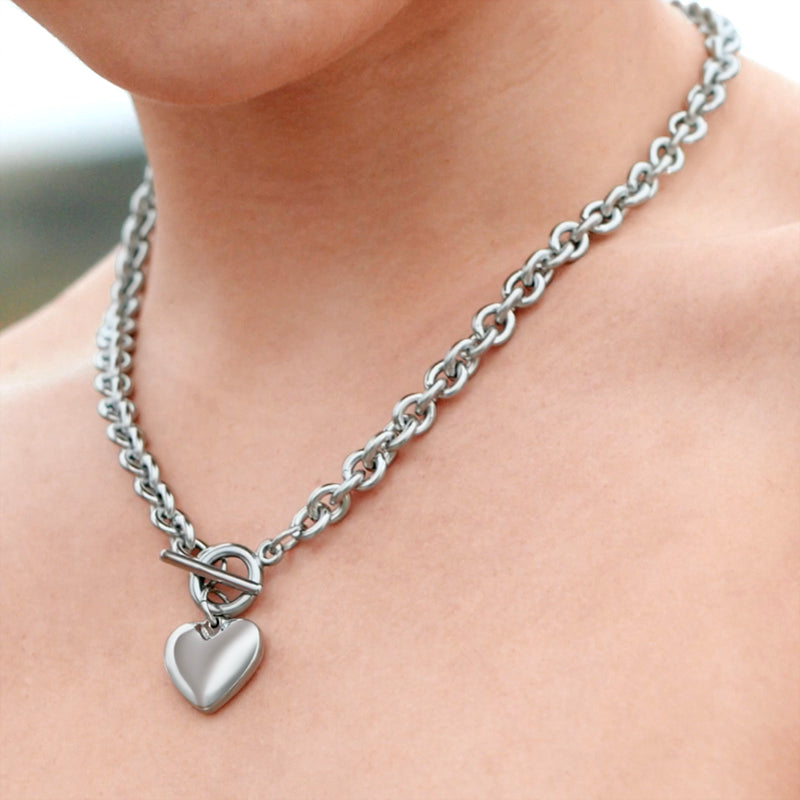 Lustrous Heart Jewelry Set