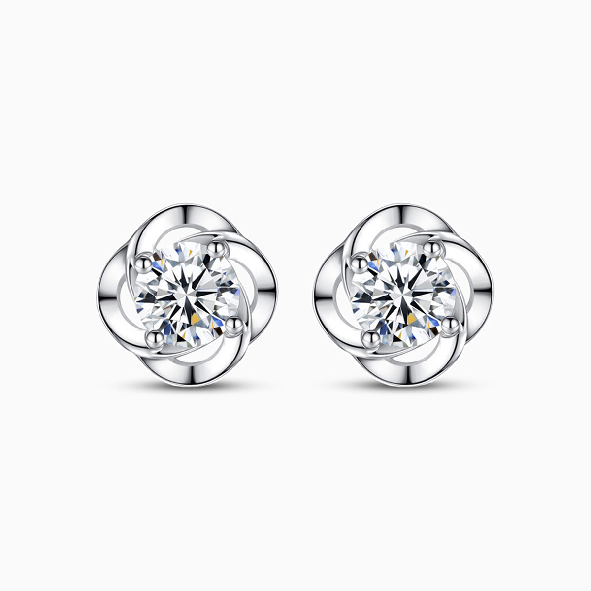 Sparkling Flower Stud Earrings