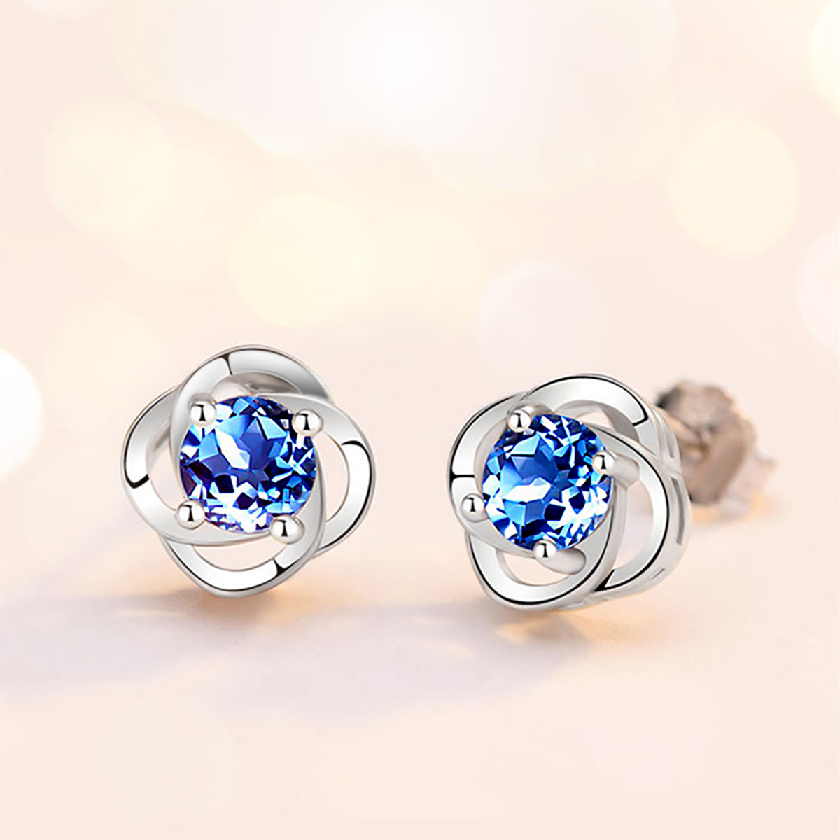 Sparkling Flower Stud Earrings