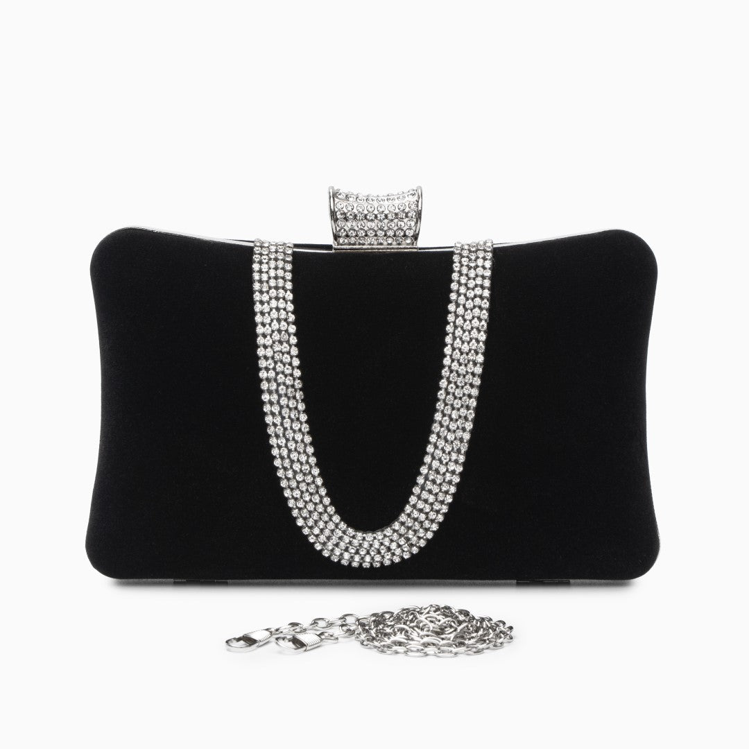 (CS) Velvet Sparkles Clutch Bag