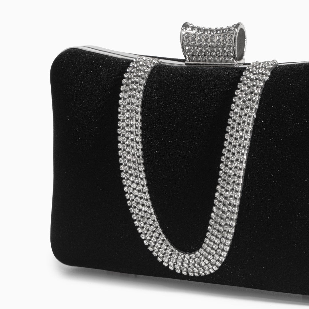 Glitzernde Clutch-Tasche aus Samt