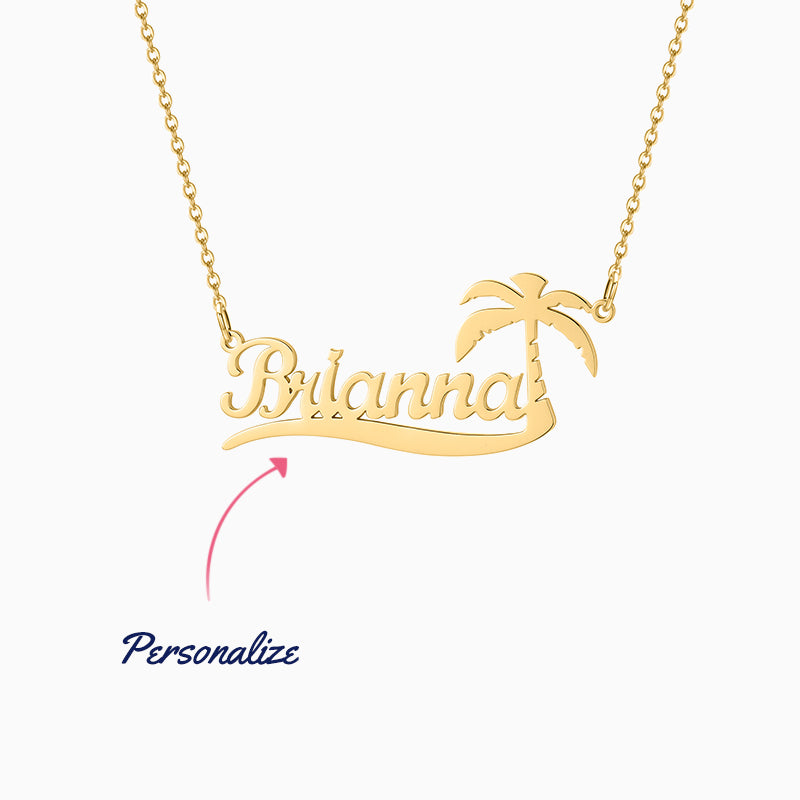 Collar con nombre Tropical