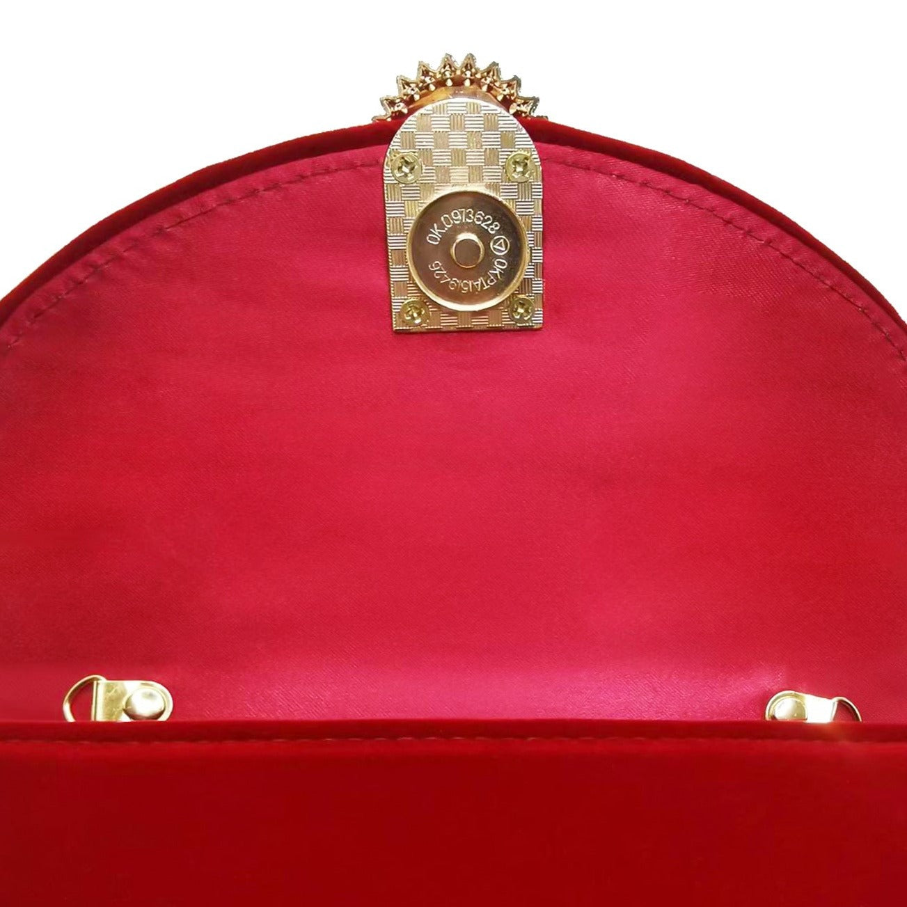 Borsa Priscilla in velluto rosso