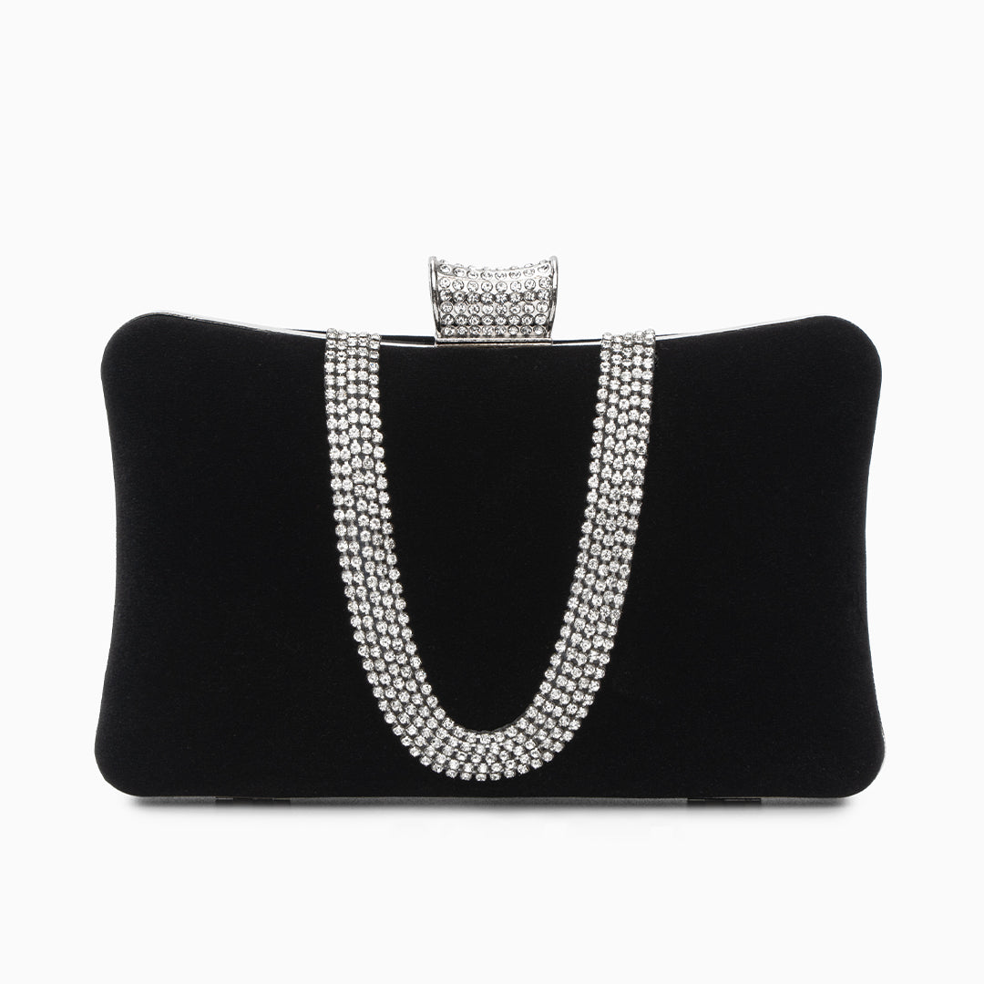 Glitzernde Clutch-Tasche aus Samt